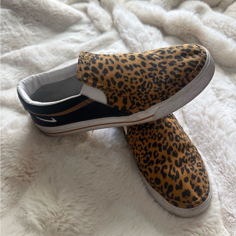 Nike Slip-On Sneakers with Leopard Print